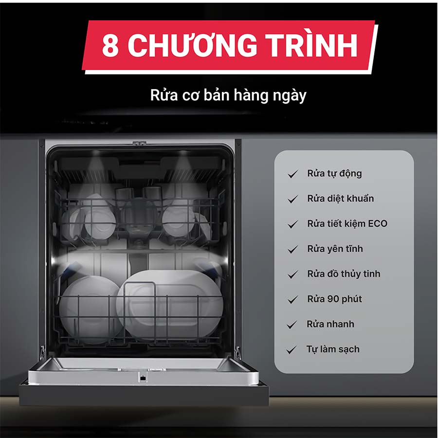 Máy rửa bát 15 bộ Hafele HDW-F6052G 535.29.652