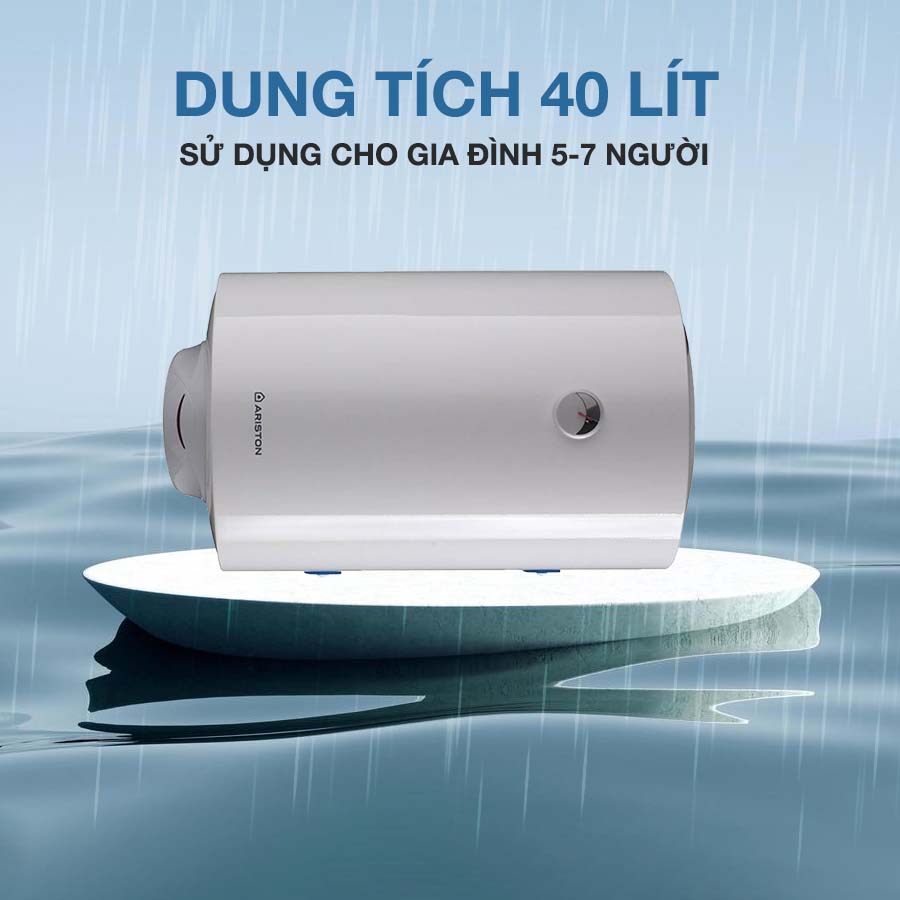 Bình nóng lạnh Ariston PRO R 40 SH 2.5FE dung tích lớn đến 40 lít