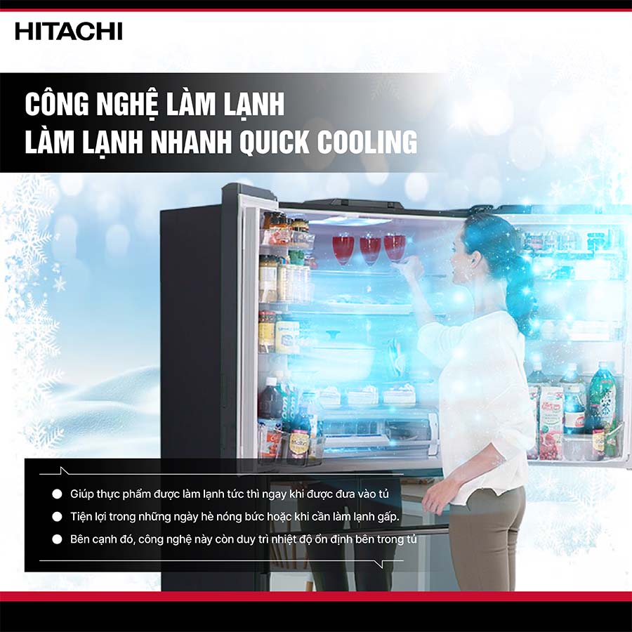 Tủ lạnh Hitachi Inverter 617 lít Multi Door R-HW620RV XK