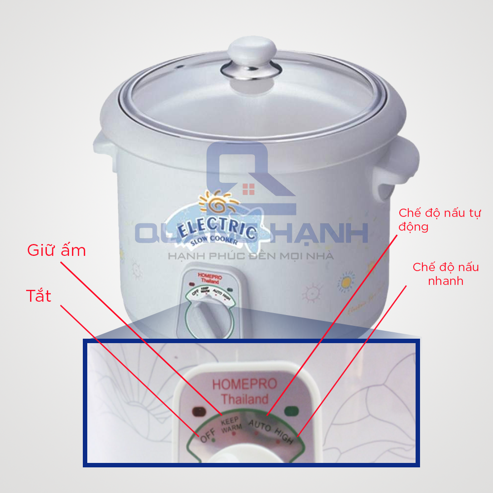 Chức năng ủ ấm, nấu nhanh của Nồi kho cá Homepro Thái Lan DDG-30b