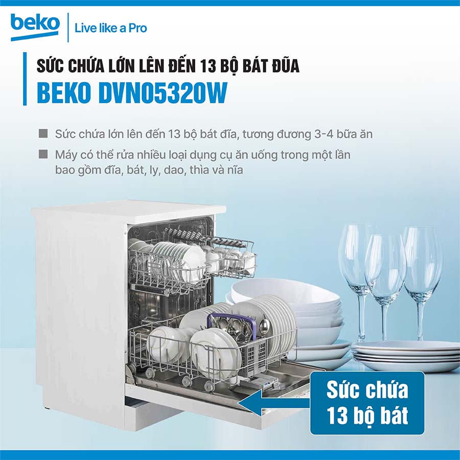Máy rửa bát Beko DVN05320W
