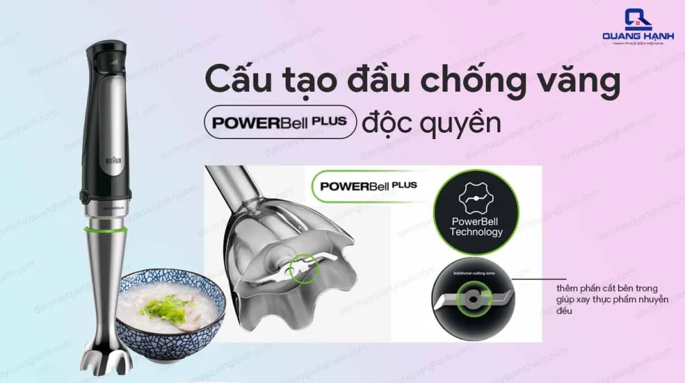 Braun MQ 7045 sở hữu công nghệ chống văng hiện đại