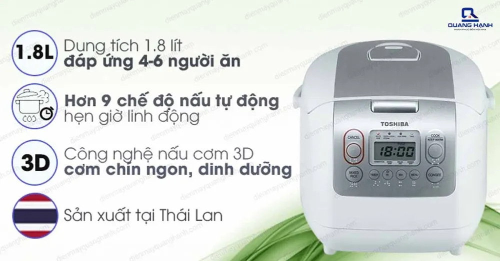 Nồi cơm điện TOSHIBA RC-18NTFV