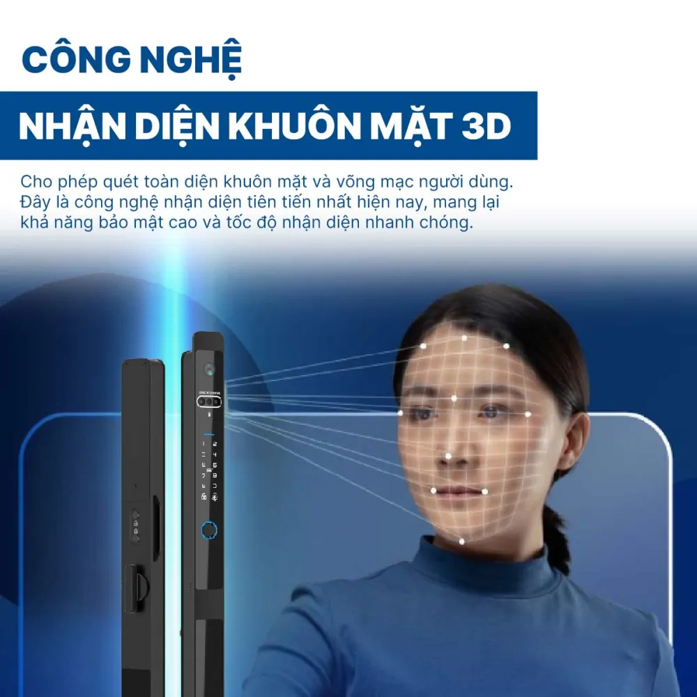 Khoá điện tử Hyundai cửa nhôm HY-SLS005F Black