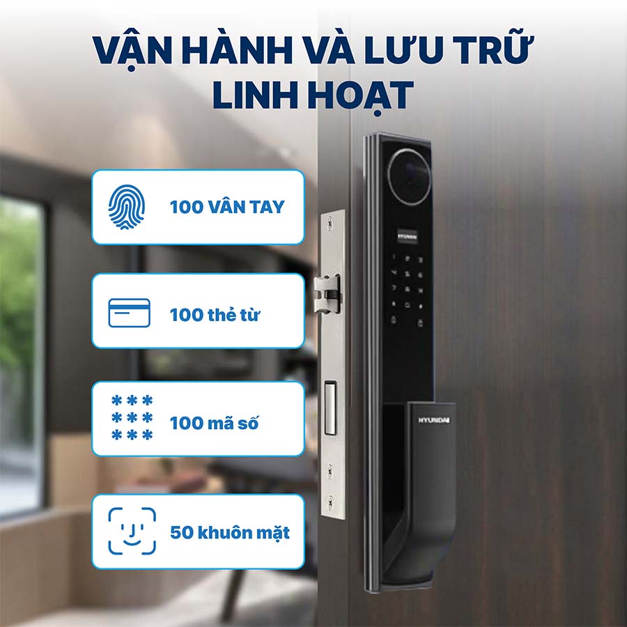 Khoá điện tử Hyundai cửa gỗ HY-SLA911F