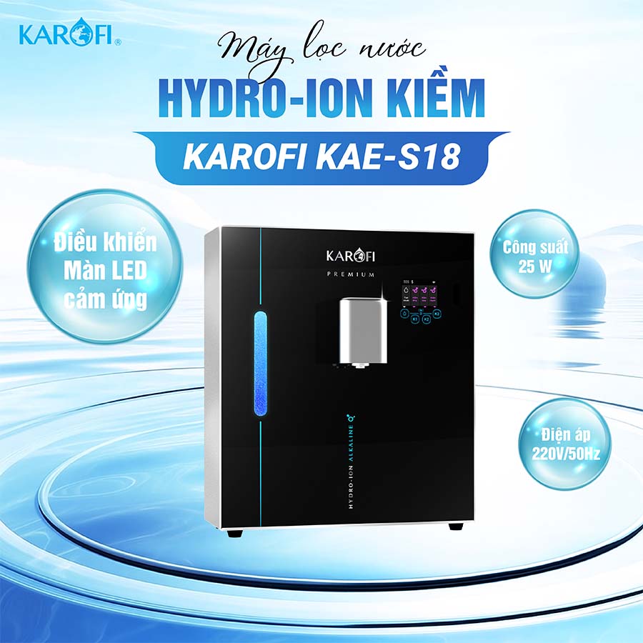 Máy lọc nước Hydro-ion kiềm Karofi KAE-S18
