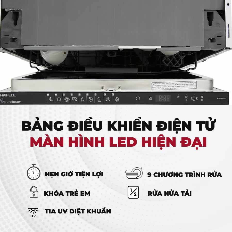 Máy rửa chén âm tủ Hafele HDW-FI60D