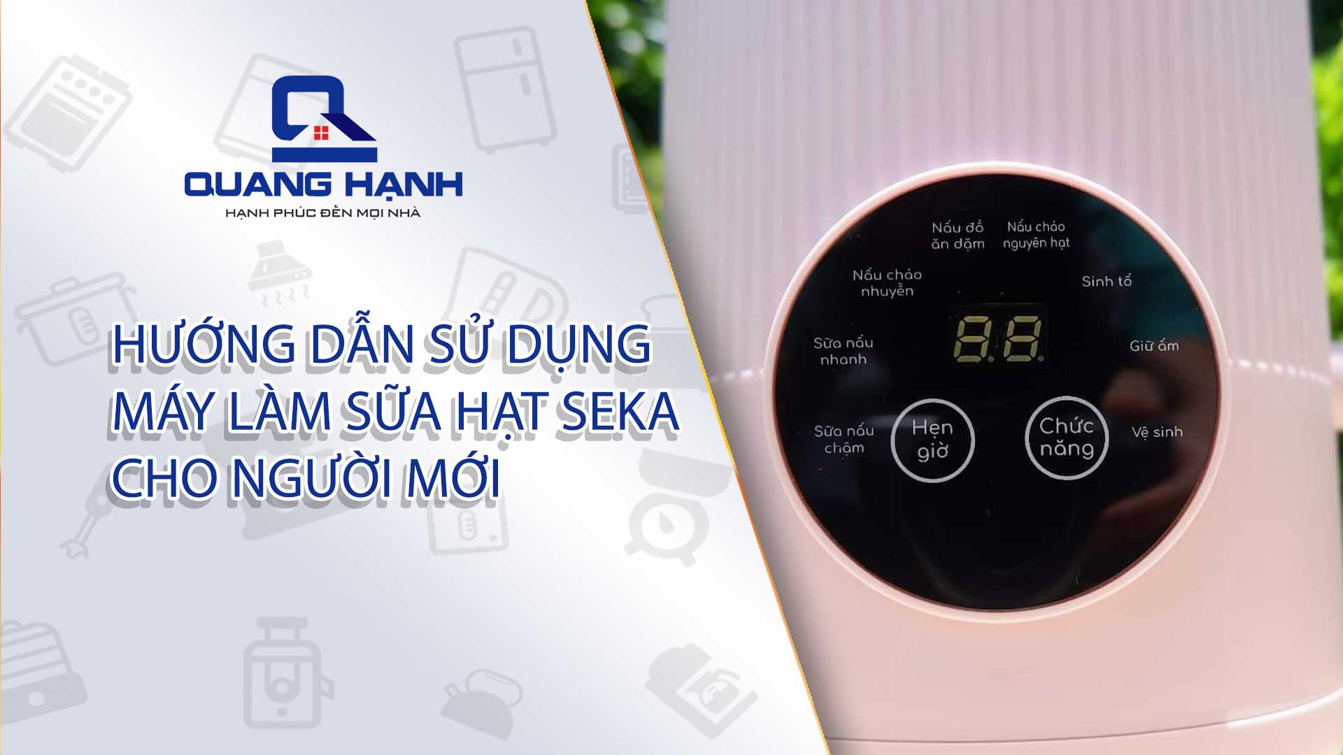 Hướng dẫn sử dụng máy làm sữa hạt Seka cho người mới