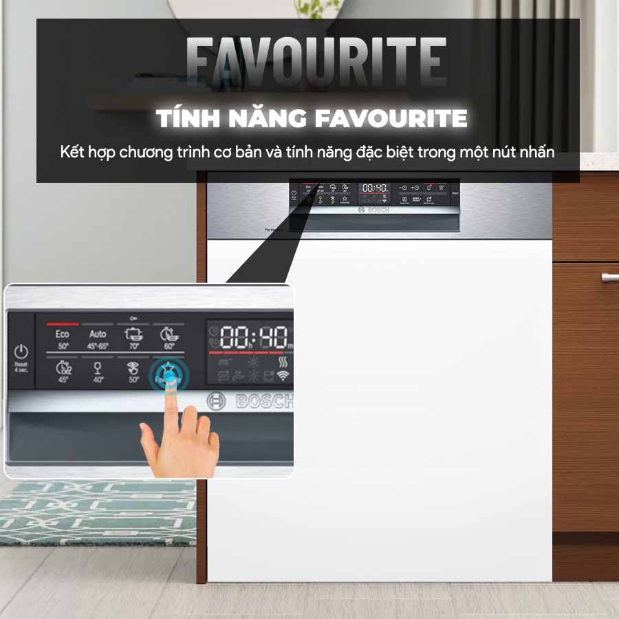 Favourite tùy chỉnh chương trình rửa theo ý muốn
