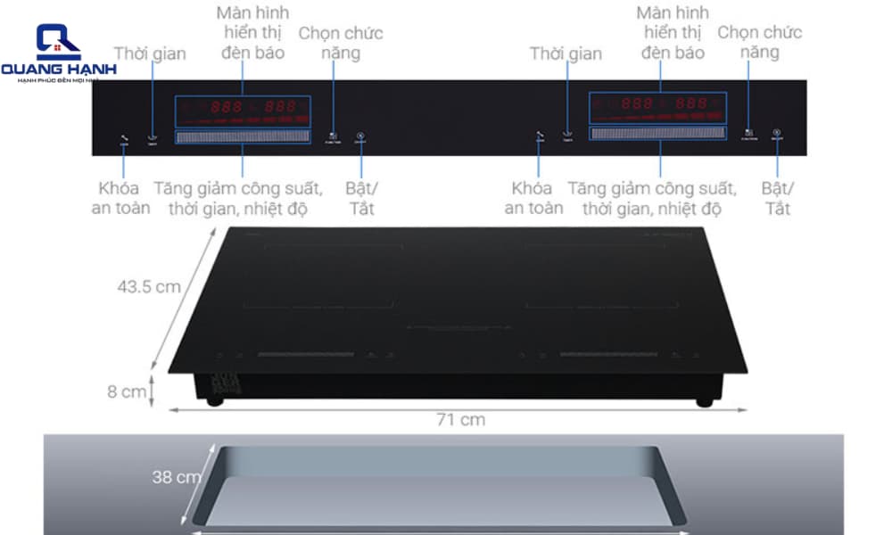 Bếp điện từ đôi nkd22 4000