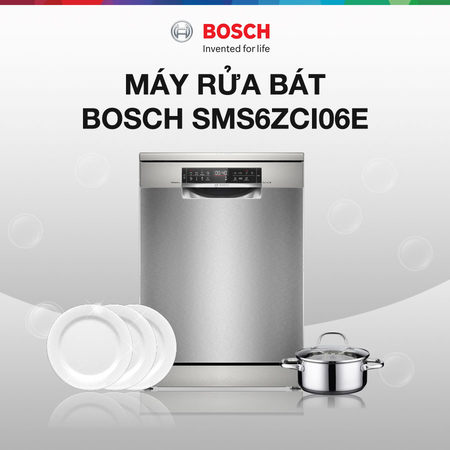 Máy rửa bát Bosch SMS6ZCI06E độc lập
