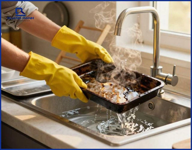 Vệ sinh bằng nước rửa chén