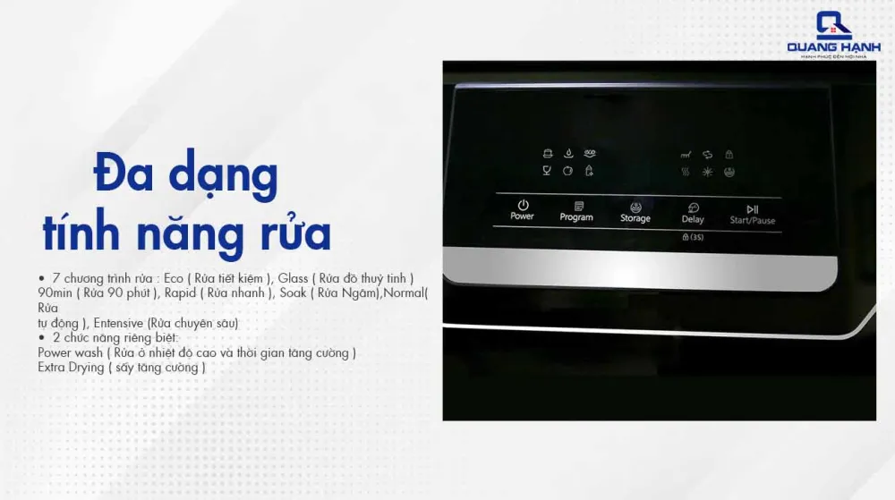 Spelier SP-08UOZ tích hợp đa dạng chương trình rửa