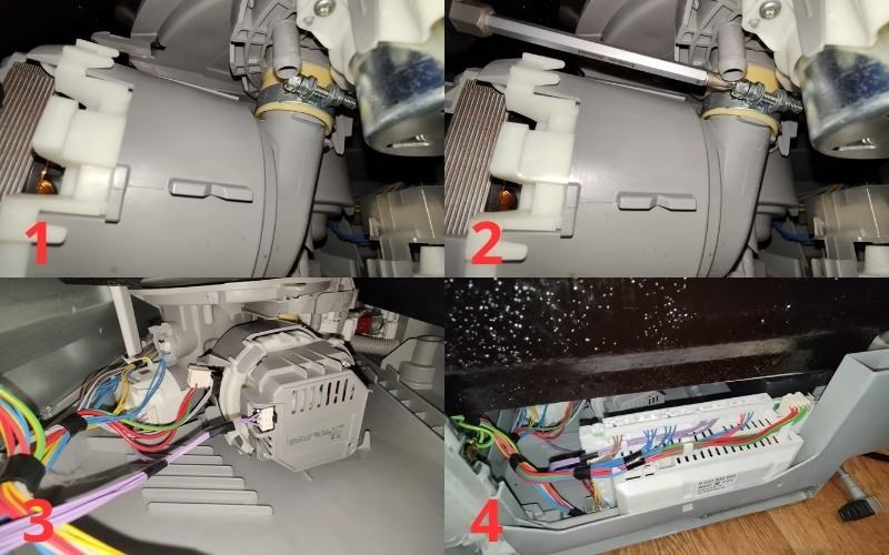Bơm nhiệt máy rửa bát Bosch bị hỏng
