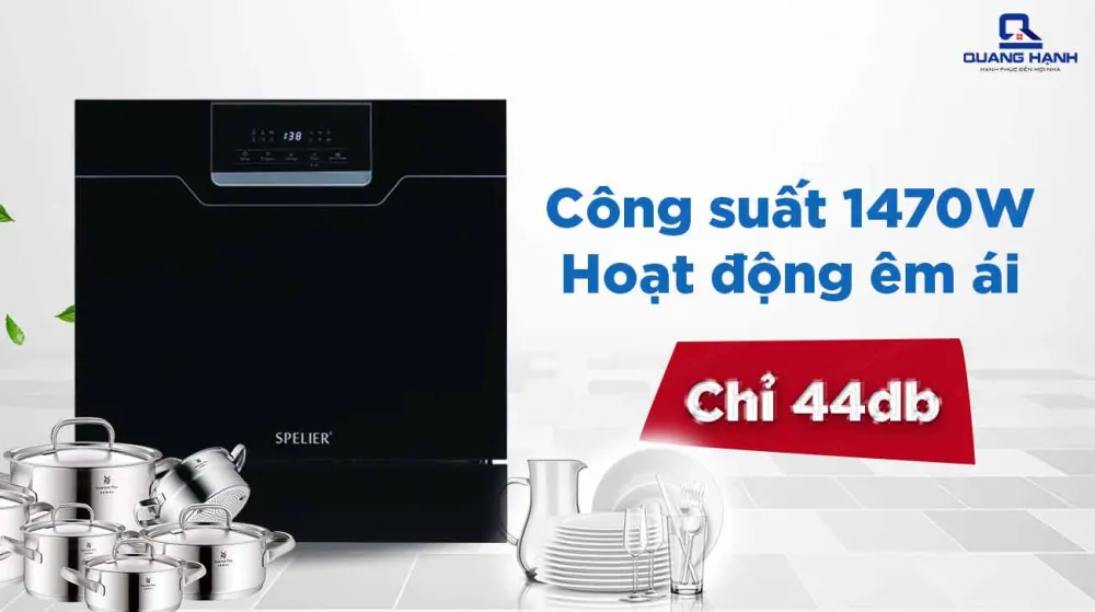 Máy rửa bát Spelier vận hành êm ái