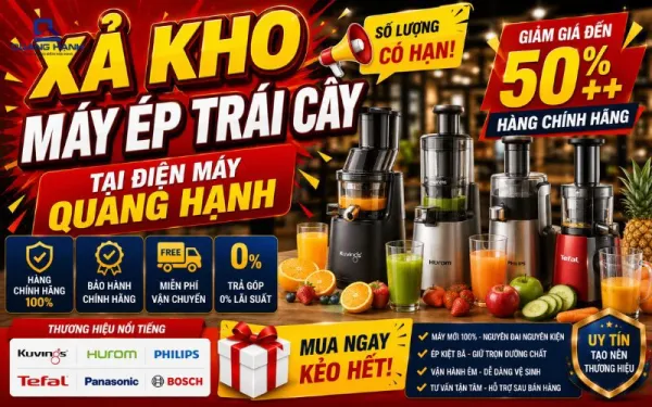 Xả Kho Máy Ép Trái Cây Chính Hãng – Giảm Tới 50%, Số Lượng Có Hạn