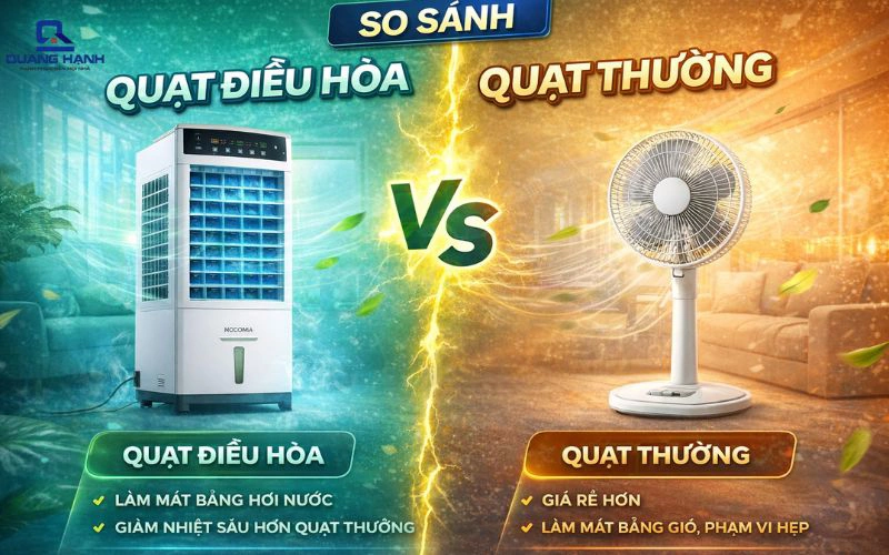 So sánh quạt điều hòa và quạt thường? Nên chọn loại nào phù hợp