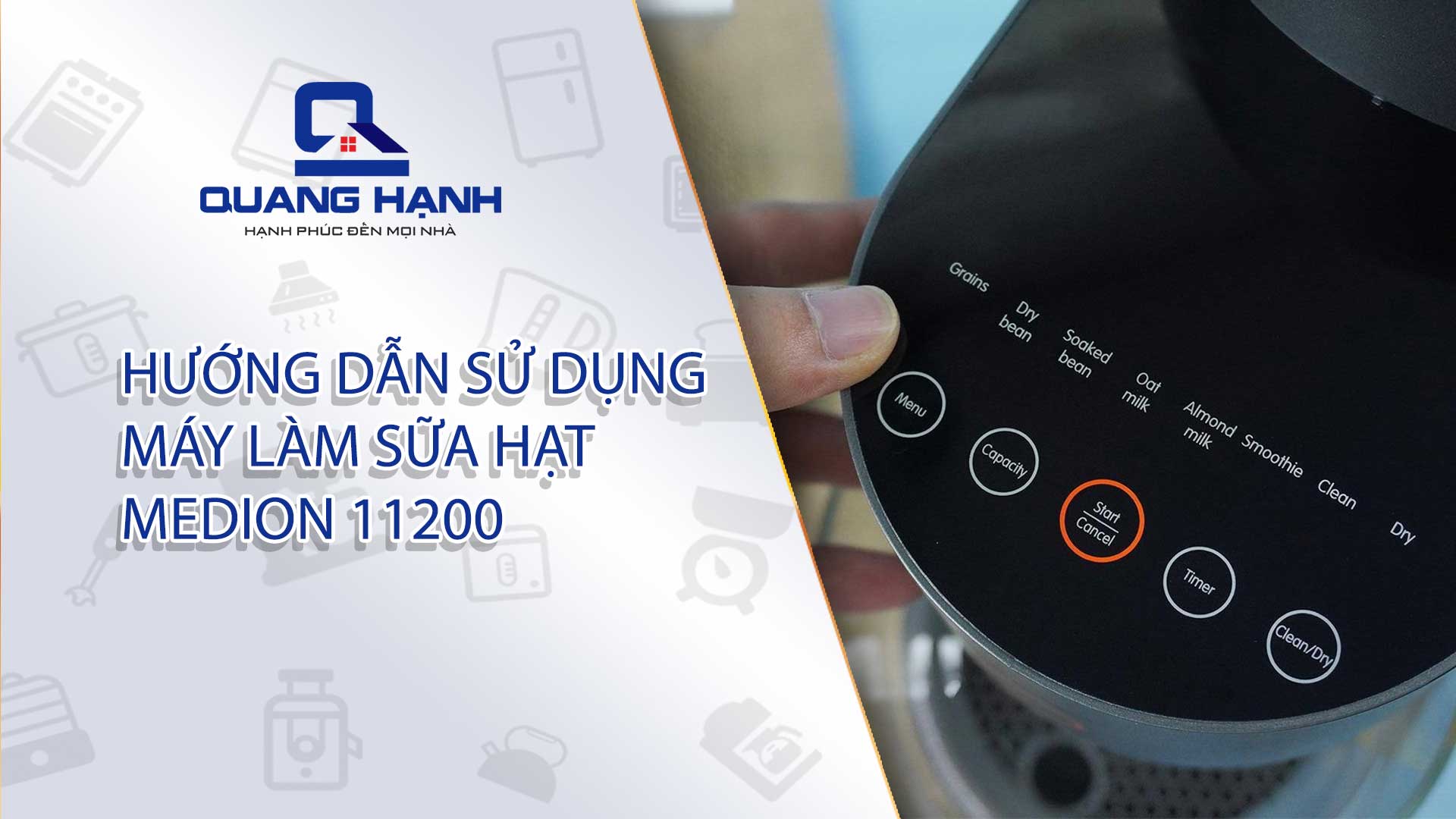 Hướng dẫn sử dụng máy làm sữa hạt Medion MD11200