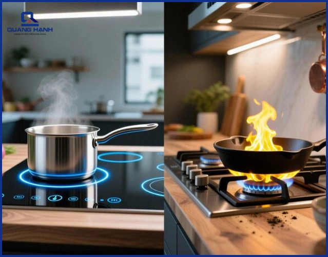 Bếp từ và bếp gas hoạt động như thế nào