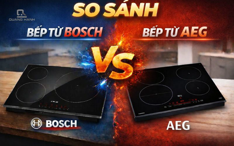 So sánh bếp từ AEG và bếp từ Bosch | Nên mua loại nào?
