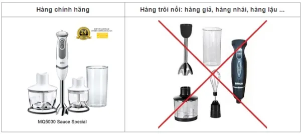Giới thiệu cách phân biệt máy xay cầm tay Braun chính hãng