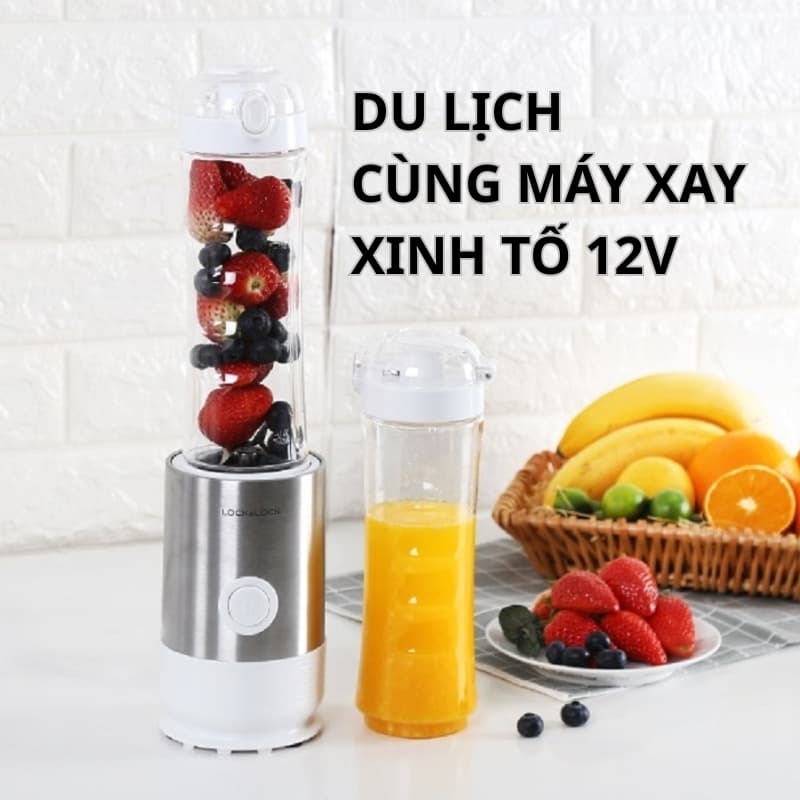 Du lịch tiện nghi với máy xay sinh tố 12V nhỏ gọn.