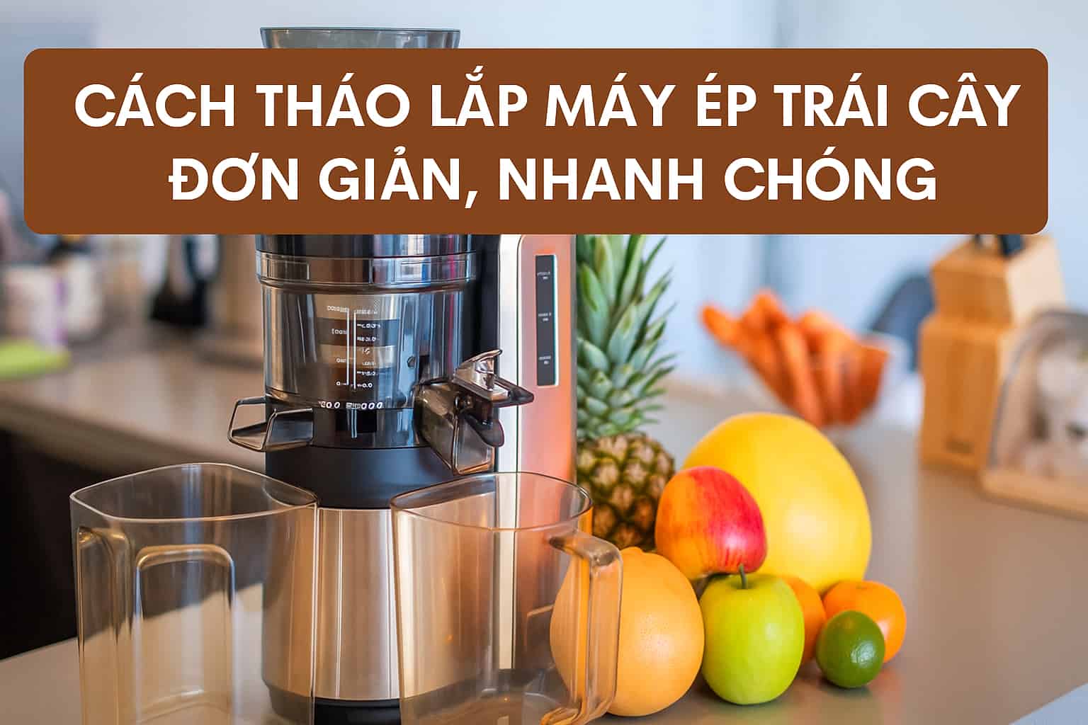 Cách Tháo Lắp Máy Ép Trái Cây Đơn Giản Nhanh Chóng