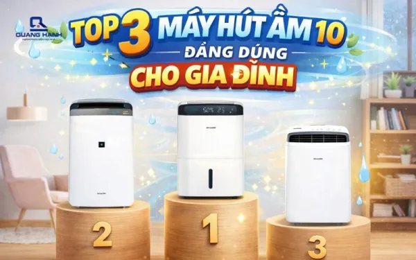 Top 3 máy hút ẩm 10l đáng mua cho gia đình sử dụng