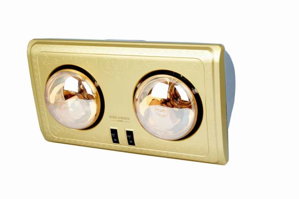 Đèn sưởi nhà tắm Braun 2 bóng vàng mới BU2