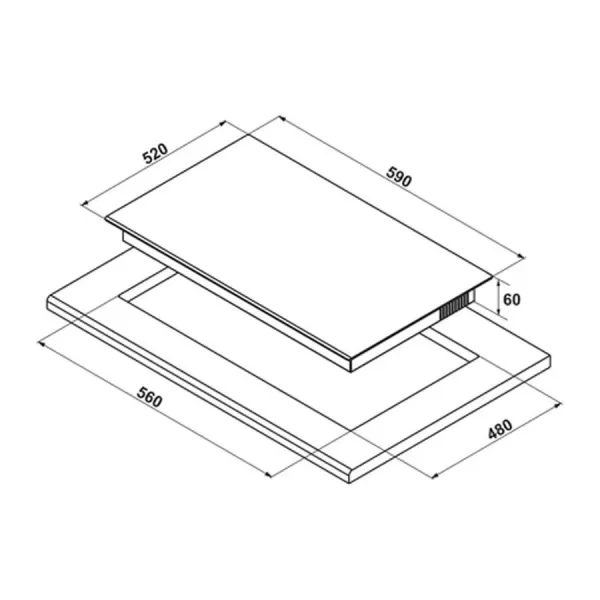 Bếp từ 3 vùng nấu Hafele HC-I60371B 536.61.718
