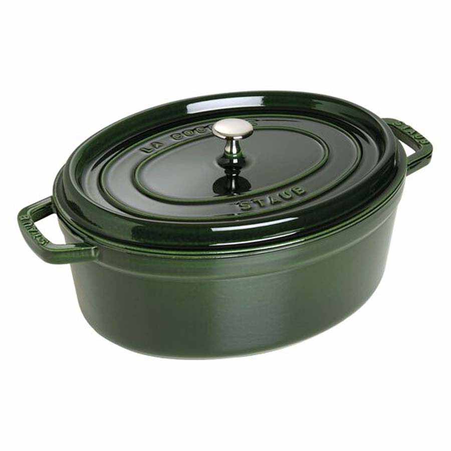 Nồi gang oval Staub màu xanh rêu 33cm – 6.7L - toàn cảnh sản phẩm
