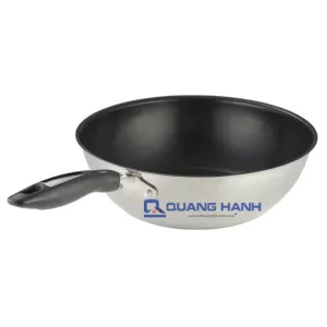 Chảo từ Yoshikawa SJ1323 Wok Inox 28 chống dính sâu lòng