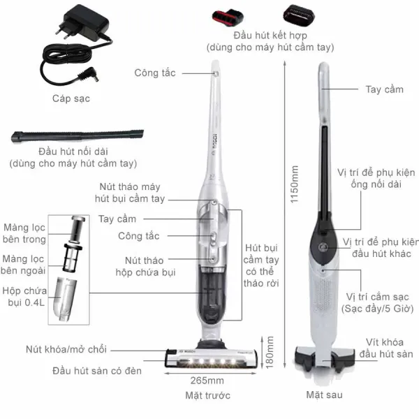Máy hút bụi cầm tay BOSCH BCH3P2301