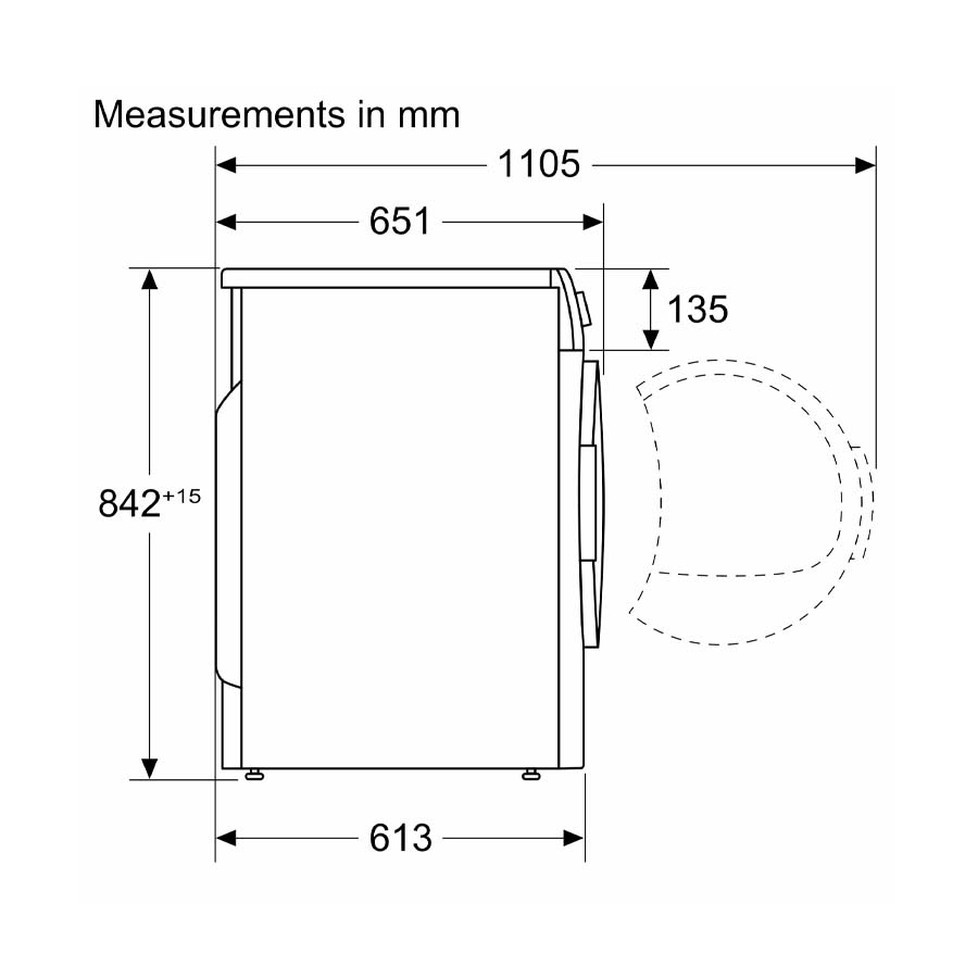 Máy sấy bơm nhiệt Bosch WQB245B0SG 9KG Series 8