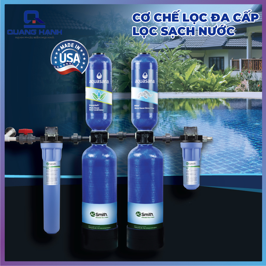 Hệ thống lọc nước đầu nguồn AOS AQ-1000 - toàn cảnh sản phẩm