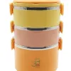 Camen đựng cơm La gourmet® Millennium PAC2GO 3 ngăn 2.4L (vàng/cam)