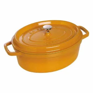 Nồi gang oval Staub màu vàng 27cm – 3.2L 1102712