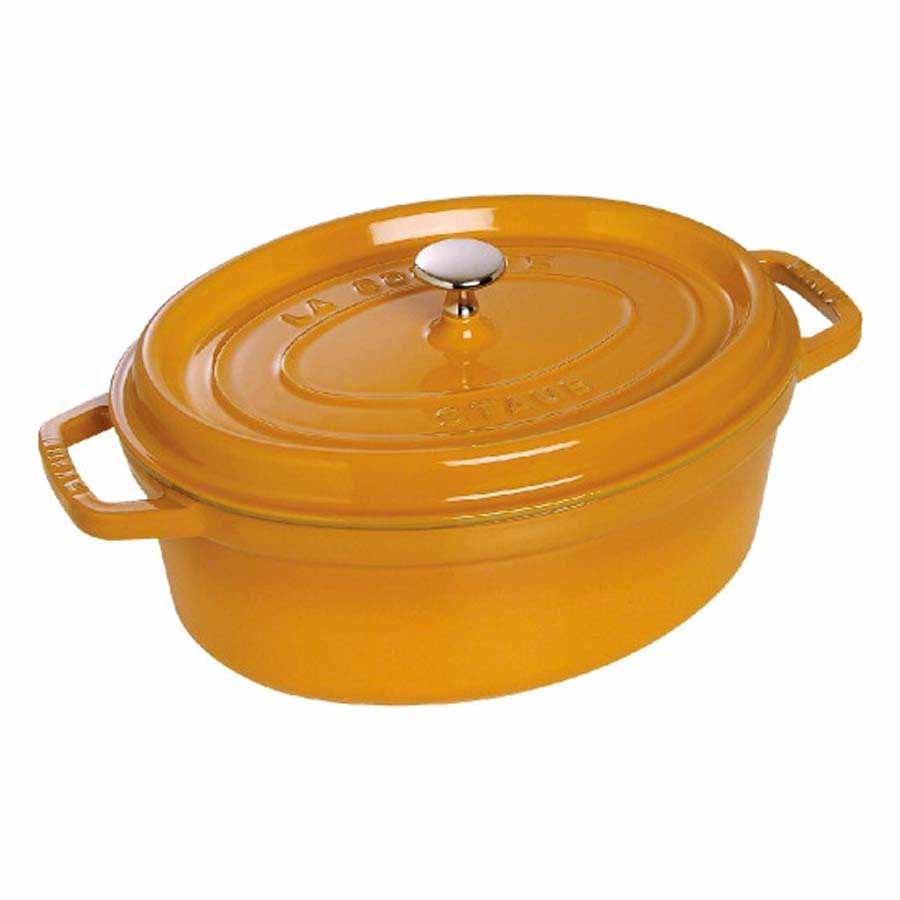 Nồi gang oval Staub màu vàng 27cm – 3.2L 1102712