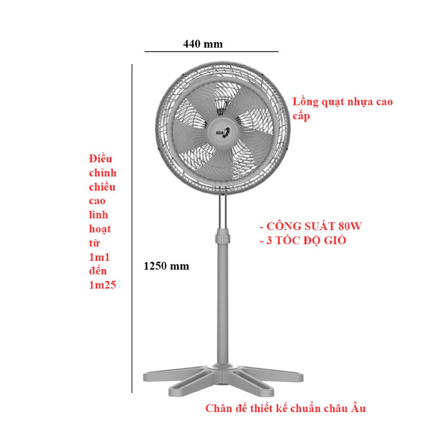 Quạt đứng ASIAVINA Turbo X VY629790