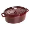 Nồi gang oval Staub màu đỏ lựu 37cm – 8L