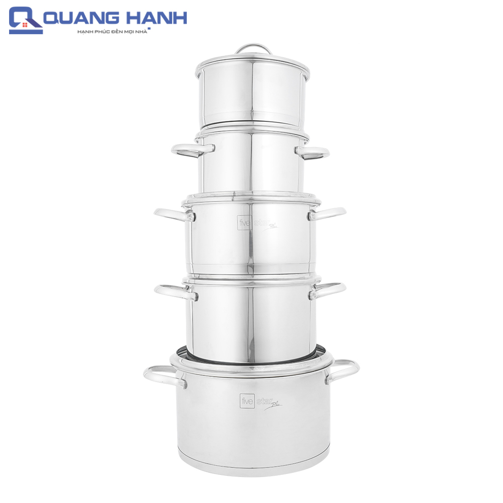 Bộ nồi FiveStar FS10CG2 inox 304 5 món kiểu Sillit xuât Đức - toàn cảnh sản phẩm