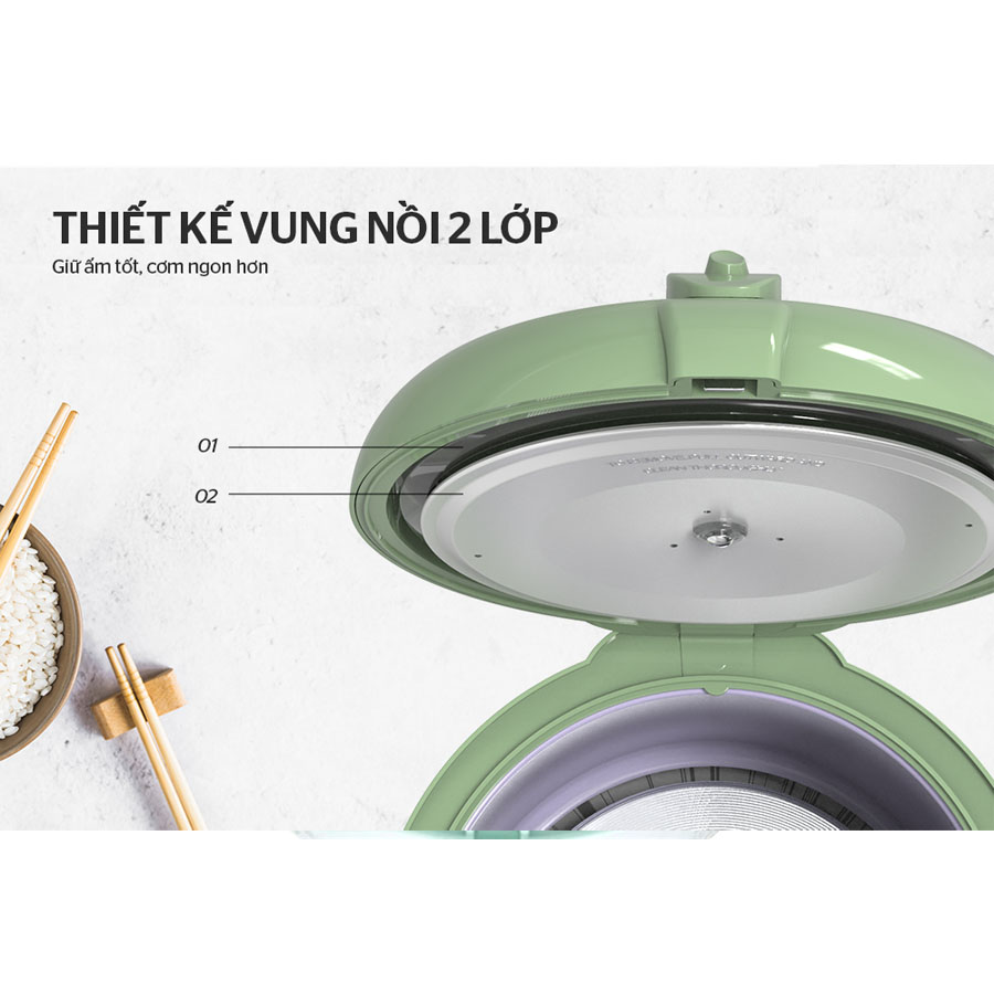 Nồi cơm điện Sunhouse 1.8 lít SHD8621