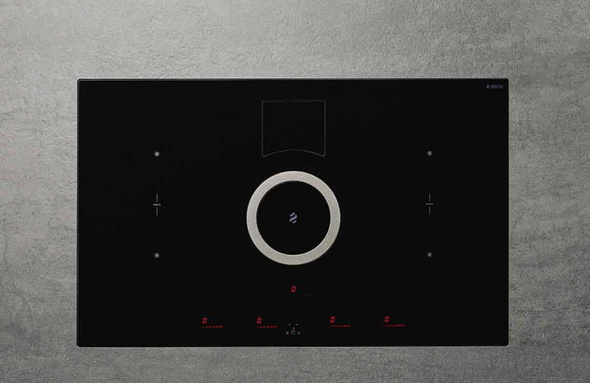 Bếp từ kết hợp hút mùi Elica NIKOLA TESLA SWITCH BL/F/80 – PRF0146210