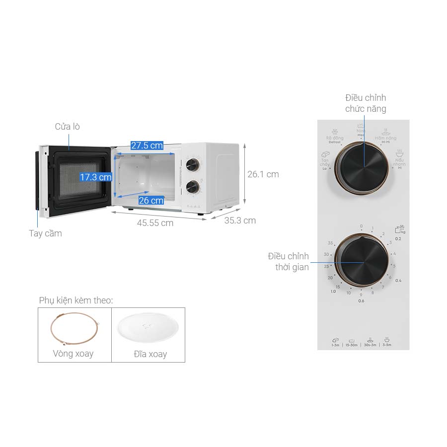 Lò vi sóng Electrolux EMM20K22W 20 Lít