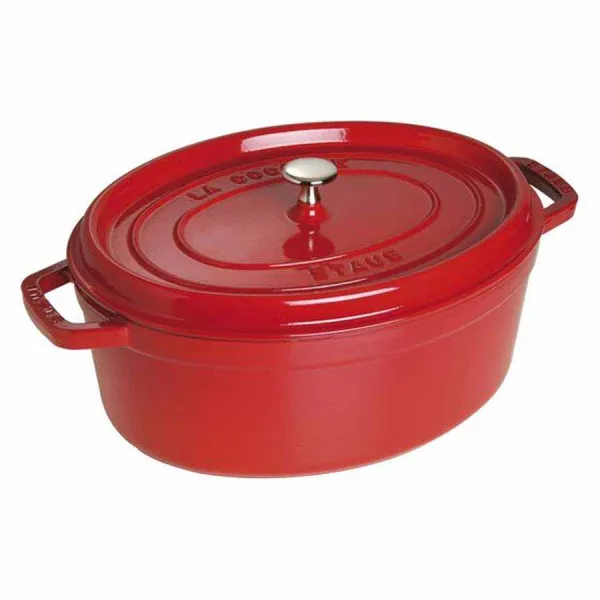 Nồi gang oval Staub màu đỏ cherry 31cm – 5.5L