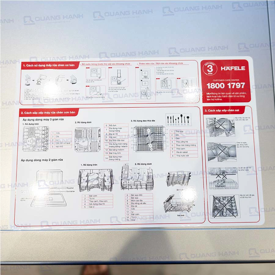 Ảnh thực tế Máy rửa bát Hafele HDW-F6012G 535.29.672