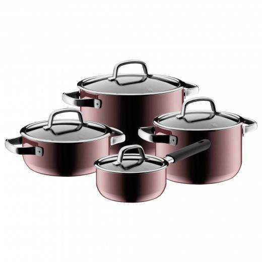 Bộ nồi WMF Kochtopfset Fusiontec Rose Quartz 4 món 0514895290