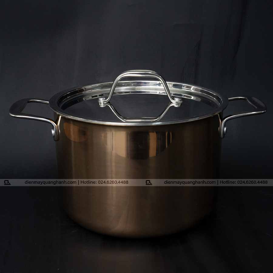 Ảnh thực tế Bộ nồi inox cao cấp Ciwete 6 món màu đồng SS1503-10PC