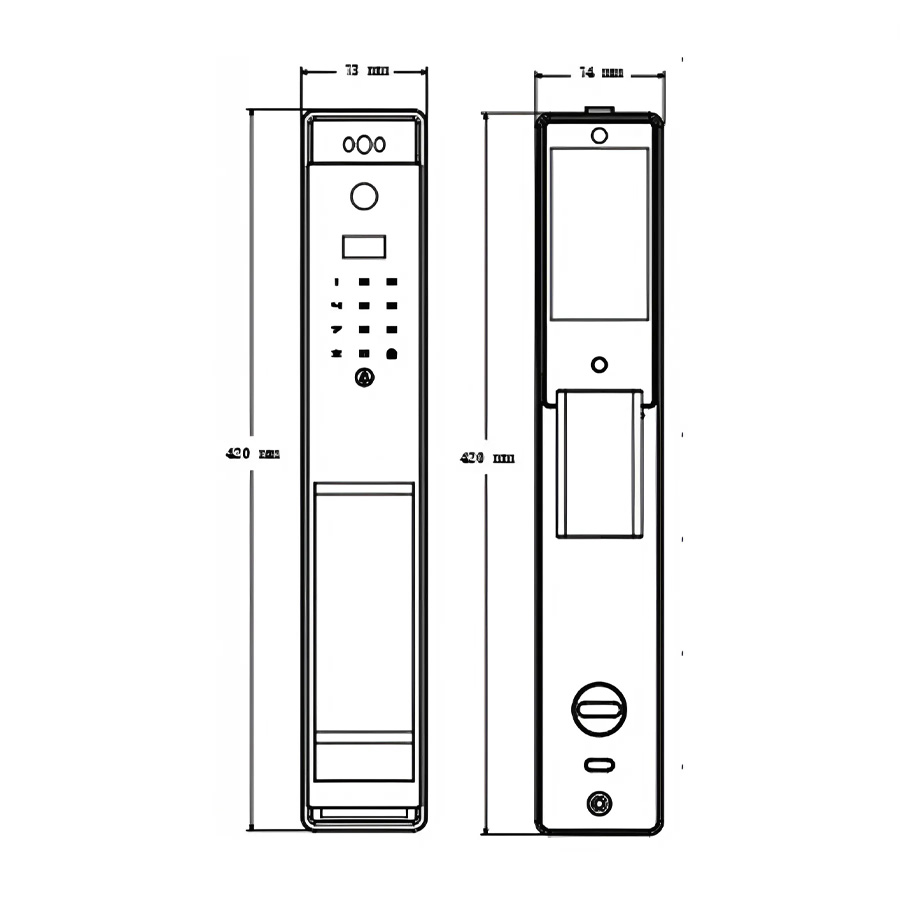 Khóa điện tử Hyundai cửa gỗ HY-SLA909F Black