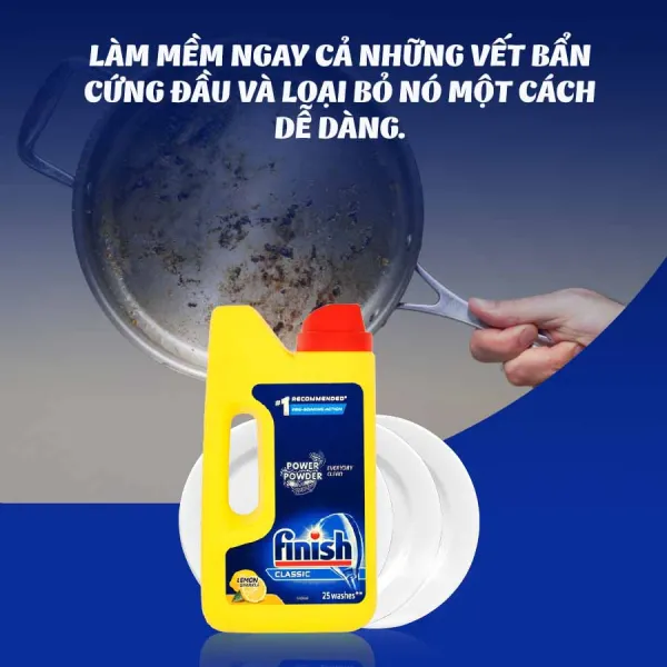 Bột rửa bát Finish Classic 25 Washes 1kg